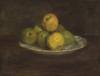 Tuke, Henry Scott, RA RWS (1858-1929): Still Life, Fruit, oil on panel, 35 x 26.7 cms. RCPS Tuke Collection. Loan.