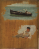Tuke, Henry Scott, RA RWS (1858-1929): Torcross Sketches, oil on panel, 27 x 35.1 cms. RCPS Tuke Collection. Loan.