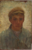 Tuke, Henry Scott, RA RWS (1858-1929): Johnnie, oil on panel, 24 x 16 cms. RCPS Tuke Collection. Loan.