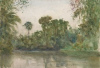 Tuke, Henry Scott, RA RWS (1858-1929): Group of Trees, Black River, signed and dated 1924, inscribed H.S.Tuke, watercolour, 17.7 x 26 cms. RCPS Tuke Collection. Loan.