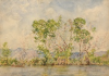 Tuke, Henry Scott, RA RWS (1858-1929): Black River, Jamaica, signed and dated 1924, inscribed Bottom left, watercolour, 26 x 36 cms. RCPS Tuke Collection. Loan.