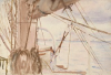 Tuke, Henry Scott, RA RWS (1858-1929): From the deck of the Grace Harwar, signed and dated 1908, Inscribed, watercolour, 17.6 x 26 cms. RCPS Tuke Collection. Loan.