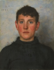 Tuke, Henry Scott, RA RWS (1858-1929): Portrait of Jack Rolling, signed and dated 1888, oil on board, 30 x 24 cms. RCPS Tuke Collection. Loan.