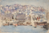 Tuke, Henry Scott, RA RWS (1858-1929): Algiers, signed and dated 1925, Inscribed Algiers bottom left, watercolour, 17.9 x 26 cms. RCPS Tuke Collection. Loan.