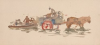 Tuke, Henry Scott, RA RWS (1858-1929): Cart and Boat, Inscribed WITH ALL GOOD WISHES FROM ANTOINETTE AND GEOFFREY SAINSBURY Christmas 1966, watercolour, 10 x 21.9 cms. RCPS Tuke Collection. Loan.