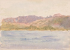 Tuke, Henry Scott, RA RWS (1858-1929): Coastal Scene, signed and dated 1925, watercolour, 12.6 x 17.8 cms. RCPS Tuke Collection. Loan.