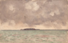 Tuke, Henry Scott, RA RWS (1858-1929): Turk's Island, signed and dated 1923, watercolour, 12.6 x 17.8 cms. RCPS Tuke Collection. Loan.