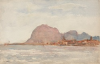 Tuke, Henry Scott, RA RWS (1858-1929): Coastal Scene 'La Ciotat', inscribed La Ciotat bottom left corner, watercolour, 13/7 x 21.5 cms. RCPS Tuke Collection. Loan.