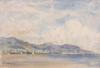 Tuke, Henry Scott, RA RWS (1858-1929): Kingston Harbour, signed and dated 1923, inscribed Kingston Harbour bottom left, watercolour, 18.8 x 26.1 cms. RCPS Tuke Collection. Loan.
