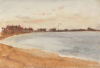 Tuke, Henry Scott, RA RWS (1858-1929): North Berwick, signed and dated 1891, watercolour, 17.5 x 25.5 cms. RCPS Tuke Collection. Loan.