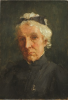 Tuke, Henry Scott, RA RWS (1858-1929): Sketch for Portrait of Esther Maria Tuke, oil on wood panel, 13.7 x 21.5 cms. RCPS Tuke Collection. Loan.