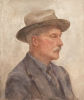 Tuke, Henry Scott, RA RWS (1858-1929): Self Portrait, watercolour, 25.4 x 21.4 cms. RCPS Tuke Collection. Loan.