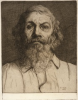Tuke, Henry Scott, RA RWS (1858-1929): Portrait of an Old Man, dated 1879, etching, 22.5 x 18.7 cms. RCPS Tuke Collection. Loan.