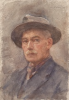 Tuke, Henry Scott, RA RWS (1858-1929): Self Portrait, dated 1927, inscribed H. S. Tuke 1927, watercolour, 17.7 x 25.5 cms. RCPS Tuke Collection. Loan.