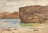 Tuke, Henry Scott, RA RWS (1858-1929): Newporth Beach, watercolour, 18 x 25 cms. RCPS Tuke Collection. Loan.