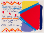 Frost, Anthony : Bodilly Galleries Exhibition Poster, signed and dated 1994, inscribed Bodilly Galleries, 71, Lensfield Road, Cambridge. Anthony Frost. Feb 17th - March 18th 1994. Mon - Sat 10-6pm. To Brenda Love Anthony, mixed media on paper, 45 x 59 cms. Presented by Pye, Brenda. Bequest.