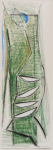 Frost, Sir Terry RA (1915-2003): Untitled (greens), signed and dated 1992, oil pastel on paper, 75.6 x 25.5 cms. © The Estate of Terry Frost. Bequest.