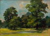 Bridger-Chalker, Jack RWA RBA (1918-2014): Landscape with Stream, signed and dated 1995, oil on board, 31 x 41 cms. Donation.