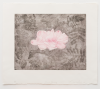 Irwin, Bernard, Smith, Jesse Leroy: Dark flowering, signed and dated 2016, hard and soft ground etching with spit bite and hand colouring (4 of an edition of 25), 56.5 x 66.5 cms.
