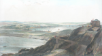 Daniell, William RA (1769-1837): View of the Town and part of the Harbour of Falmouth from Pendennis Castle, dated 1826, aquatint, 42 x 69 cms.