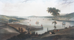 Daniell, William RA (1769-1837): View of the Town and Harbour of Falmouth and Pendennis Castle, aquatint, 42 x 69 cms.