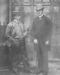 Unknown artist: Two Edwardian gentlemen, photograph, 25 x 20 cms.