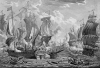 Naudet, Thomas Charles (1773-1810): Combat de Trafalgar live par la Flotte Francaise, Commande par l'Admiral Villeneuve le 21 Octobre 1805, engraver: Le Beau, Pierre Adrien (fl.1805), publisher: Jean, Chez, engraving, 43.5 x 52.5 cms. Presented by Alfred A. de Pass.