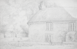 Martin, William A. (1899-1988): Thatched cottage, pencil, 17.3 x 25.2 cms. Presented by Moss, Ruth. Bequest.