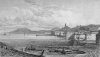 Shepherd, George Sidney (1784-1862): Town and Harbour of Falmouth, Cornwall, 1824, engraver: Greig, J., publisher: Simpkin and Marshall, Stationers, London, dated 1824, engraving, 11.6 x 17 cms. Presented by Falmouth Town Council.