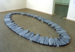 Bevan, Vince (born 1954): Richard Long's Ellipse - an installation made specifically for Falmouth Art Gallery 20 December 2001, photograph, 23.6 x 29.6cms. Presented by Falmouth College of Arts.