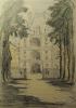 Williams, Marjorie (nee Murray 1880-1961): Porte Doree, Fontainebleau, dated 1910, pencil and crayon, 26 x 18 cms. Presented by Mariella Fischer Williams MD in 2003.