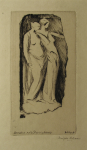 Williams, Marjorie (nee Murray 1880-1961): Demeter and Persephone, signed, etching, 17 x 10.4 cms. Presented by Mariella Fischer Williams MD in 2003.