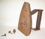 Lanyon, Andrew (born 1947): Man Ray's cadeau about to turn back into six useful objects, iron, 17 cms high. Commissioned in 2004 with grant-aid from the Esmee Fairbairn Foundation.