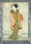 Wilmer, John Riley (1883-1941): A Japanese lady, signed, watercolour, 27 x 19 cms. Presented in 2005 by Jill Armitage-Lewingdon in memory of Joan Rhodes (nee Armitage).