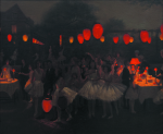 Gotch, Thomas Cooper RBA RI RP (1854-1931): Study for The Birthday Party, oil on canvas, 50.8 x 61 cms.