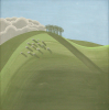 Markey, Peter (1930-2016): Copse with Sheep, emulsion on hardboard, 30 x 30 cms. Presented by Hine Downing, Solicitors.