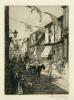 Goolden, Fred W. (fl.1908-1918): The Carnival, Falmouth, signed and dated 1910, etching, 35.5 x 24.5 cms. Presented by Jo Willis in memory of her father, Dr John Deeble.