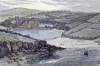Greenaway, Kate (1846 ? 1901): Swanpool from Pennance Point, signed, wood engraving, 12 x 18 cms. Presented by Jo Willis in memory of her father, Dr John Deeble.