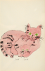Warhol, Andy (1931-1987): 25 Cats Named Sam No 1V.62 A (1954), inscribed edition of 190, lithograph with watercolour applied by hand, 14 x 11.5 cms. © The Estate of Andy Warhol. All rights reserved. DACS, London, 2009.