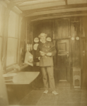 Unknown artist: Charles Napier Hemy RA RWS (1841-1917) aboard the Vandermeer, photograph, 12 x 9.5 cms.