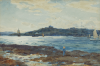 Ingram, William Ayerst (1855-1913): The Fal Estuary with Pendennis Castle in the distance, watercolour, 24 x 34 cms. Transferred from the National Maritime Museum, Cornwall.