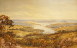 Philp, James George (1816-1885): Falmouth from near the Helston Road, signed, Watercolour, 27.6 x 43.9 cms.
