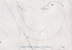 Exworth, Ray (1930-2015): Bird, pencil on an envelope, 16.5 x 24 cms. Presented by the artist.
