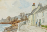 Pennington, George Farquhar (1872-1961): Cottages on the seafront road, St Mawes, watercolour, 19 x 28 cms. Presented by Dower, Agnes.