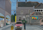 Davies, Peter : The Markey Mural, oil on board, 40 x 56 cms. Gift of the artist to Falmouth Art Gallery.