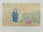Hammick, Tom (born 1963): Walk in snow I, signed and dated 2010, etching, drypoint, sugar lift & chine collé (Edition Variable, 3 of an edition of 15), 33.8 x 42.5 cms. Bequeathed by Margaret Whitford through the Art Fund
 We will credit the artist at all times. Bequest.