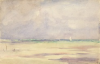 Tuke, Henry Scott, RA RWS (1858-1929): St George's Caye, British Honduras, signed and dated 1924, inscribed On back St George's Caye, watercolour, 14 x 21.6 cms. RCPS Tuke Collection. Loan.