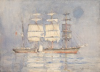 Tuke, Henry Scott, RA RWS (1858-1929): In Falmouth Bay, signed, watercolour, 25.5 x 35.3 cms. RCPS Tuke Collection. Loan.