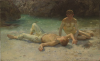 Tuke, Henry Scott, RA RWS (1858-1929): Noonday Heat, signed and dated 1903, inscribed bottom left H.S.Tuke 1903, oil on canvas, 91 x 143 cms. RCPS Tuke Collection. Loan.