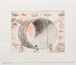 Irwin, Bernard, Smith, Jesse Leroy: Proud cast, signed and dated 2016, hard ground etching with mono print (4 of an edition of 5), 57.5 x 67.5 cms.